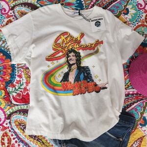 NWT DAYDREAMER Rod Stewart OVERSIZED XL concert boyfriend tee  O/S